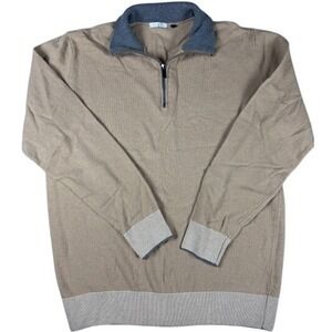 Codice Men's L Wool Cashmere Quarter Zip Business Casual Quiet‎ Luxury, Sweater